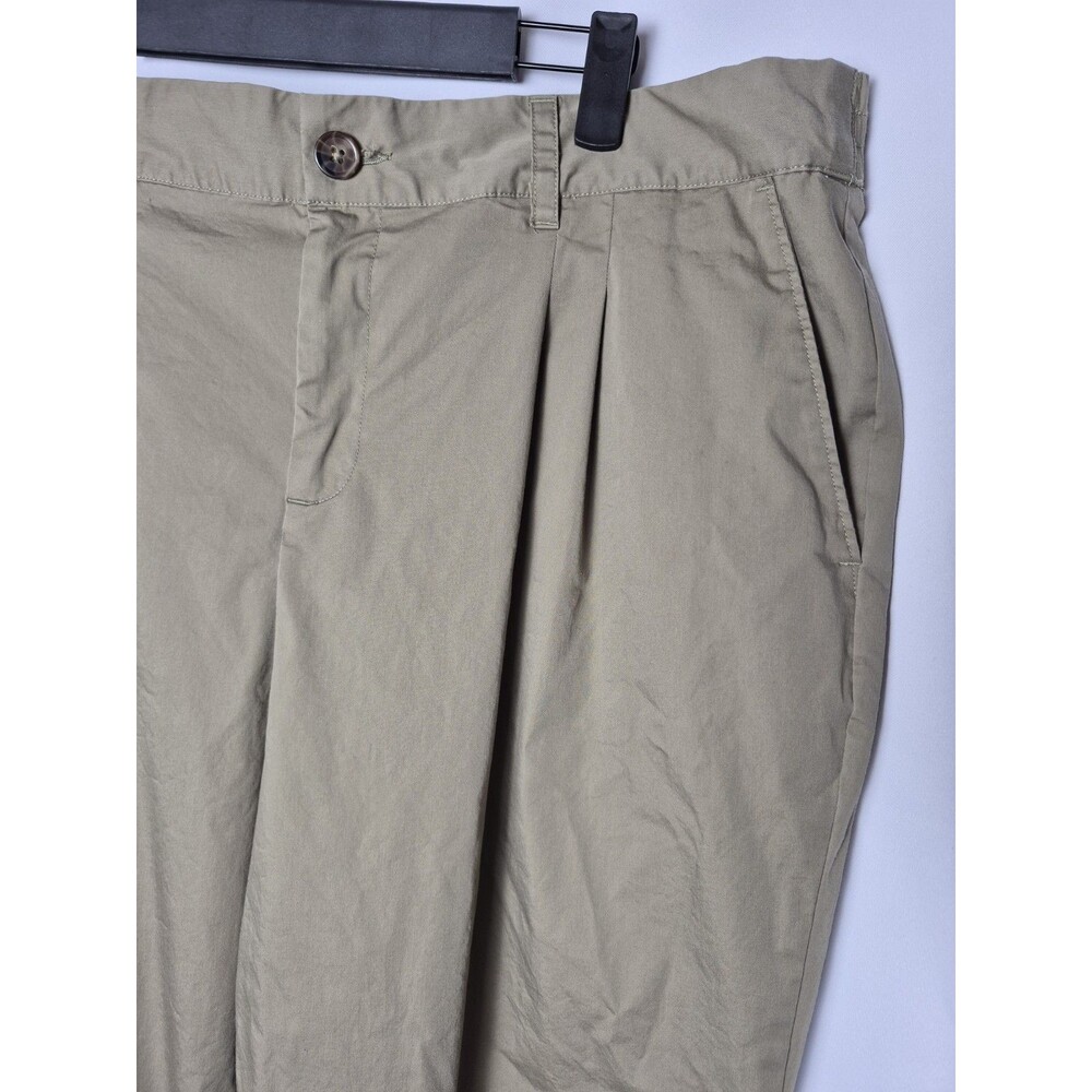 Lands End Pants Khaki Beige Cropped Wide Leg Women’s Plus Size 18 W High Rise